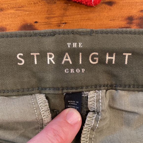 NWT Womens White House black market the straight crop pant olive green - Picture 13 of 14